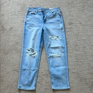 Women's Blue Distressed Jeans